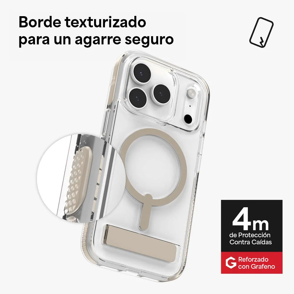 Case ZAGG Santa Cruz Snap MagSafe KS para iPhone 17 Pro Max - Titanio