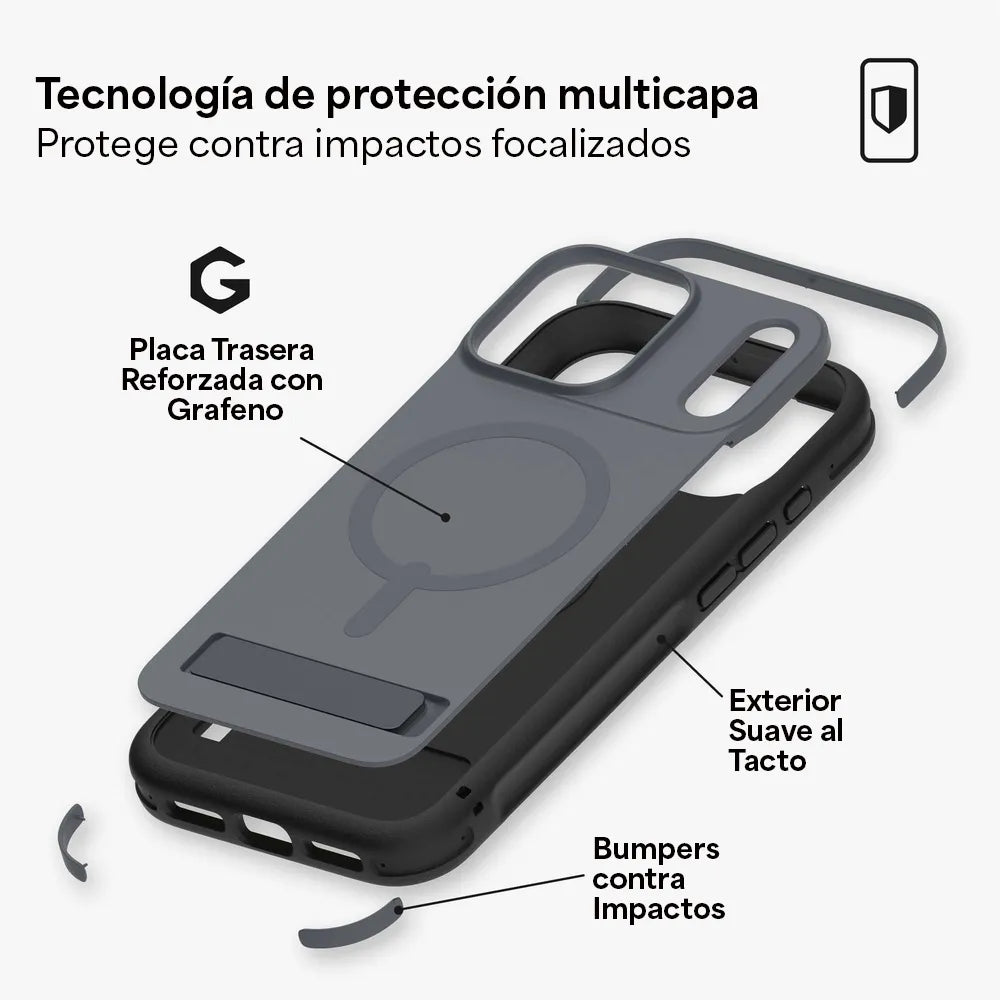 Case_ZAGG_Sedona_Snap_MagSafe_KS_para_iPhone_17_Pro_Max_Carbón_Posición_6_iShop_Costa_Rica