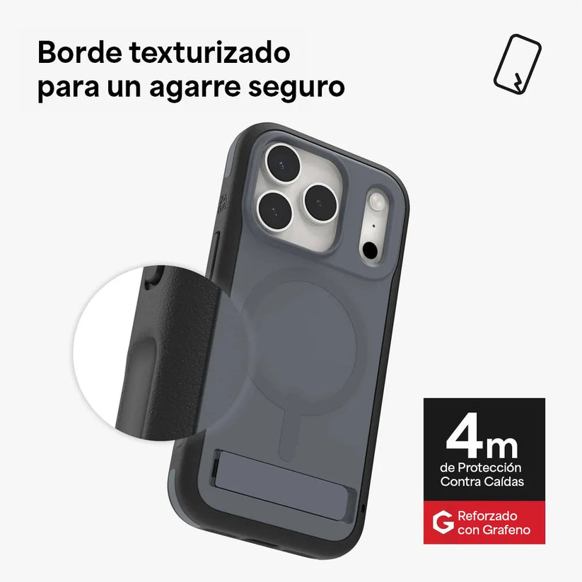 Case_ZAGG_Sedona_Snap_MagSafe_KS_para_iPhone_17_Pro_Max_Carbón_Posición_8_iShop_Costa_Rica