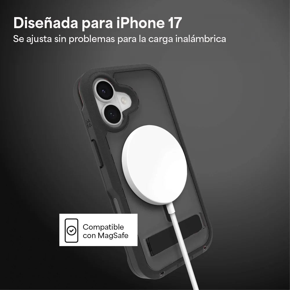 Case_ZAGG_Rainier_con_MagSafe_KS_para_iPhone_17_Negro_Humo_Posición_4_iShop_Costa_Rica