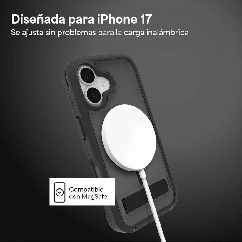 Case_ZAGG_Rainier_con_MagSafe_KS_para_iPhone_17_Negro_Humo_Posición_4_iShop_Costa_Rica