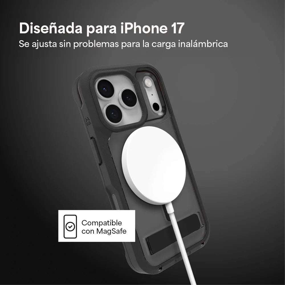 Case ZAGG Rainier con MagSafe KS para iPhone 17 Pro Max - Negro Humo