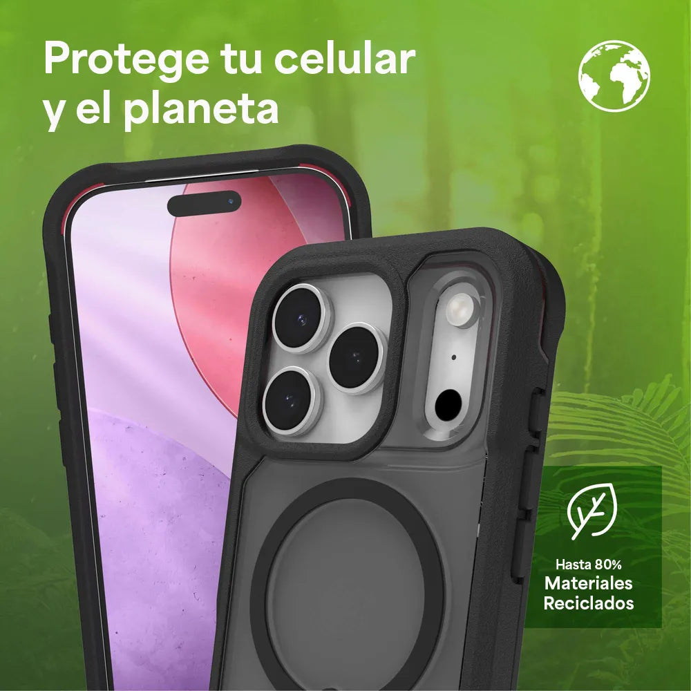 Case ZAGG Rainier con MagSafe KS para iPhone 17 Pro Max - Negro Humo