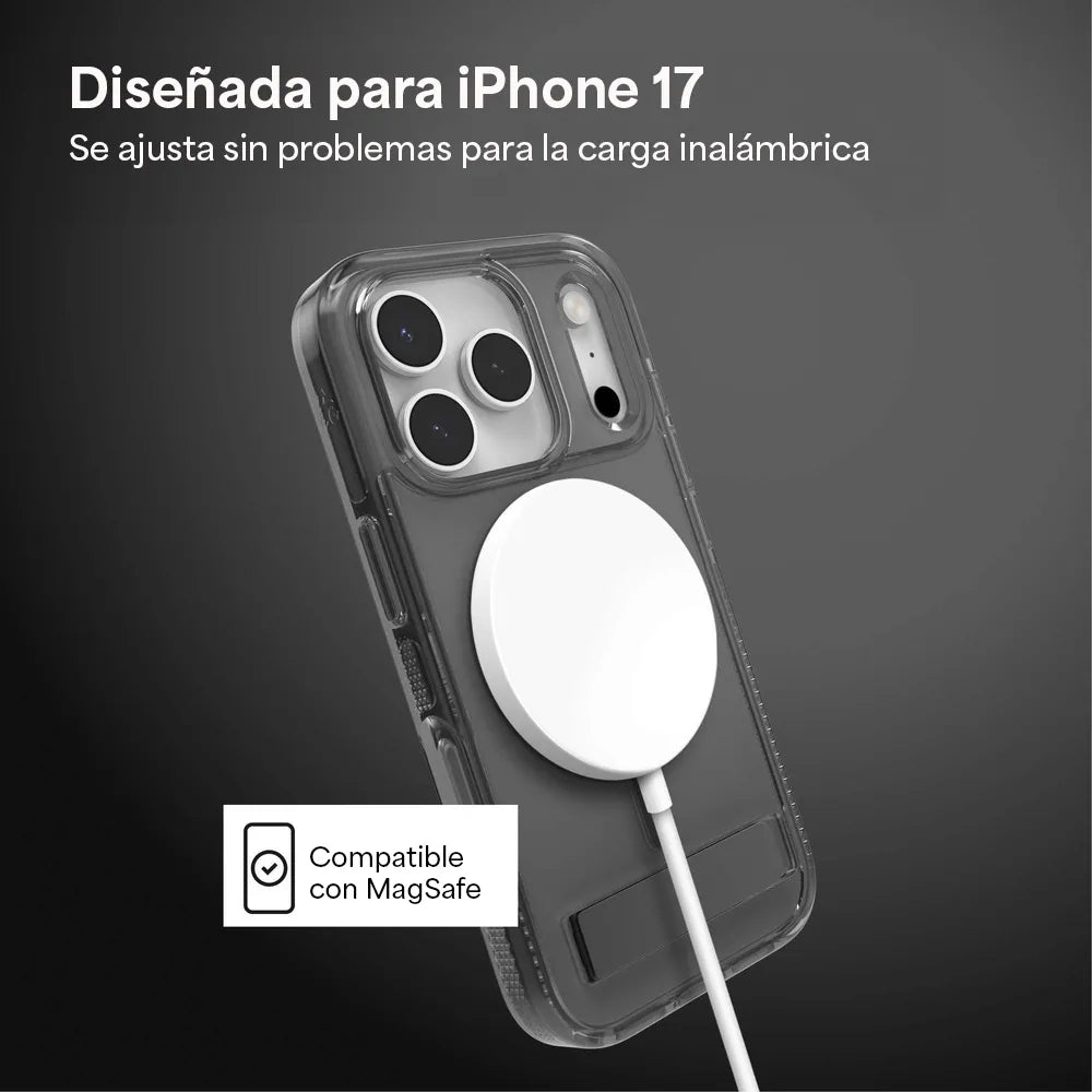 Case ZAGG Santa Cruz con MagSafe KS para iPhone 17 Pro Max - Negro Medianoche