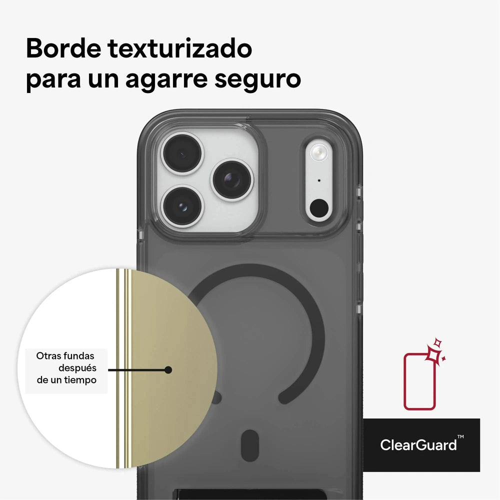 Case ZAGG Santa Cruz con MagSafe KS para iPhone 17 Pro Max - Negro Medianoche