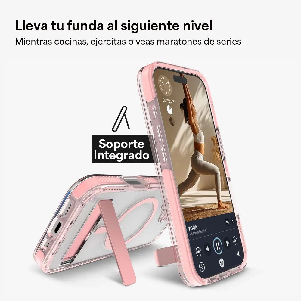 Case ZAGG Santa Cruz con MagSafe KS para iPhone 17 Pro - Rosa Pastel