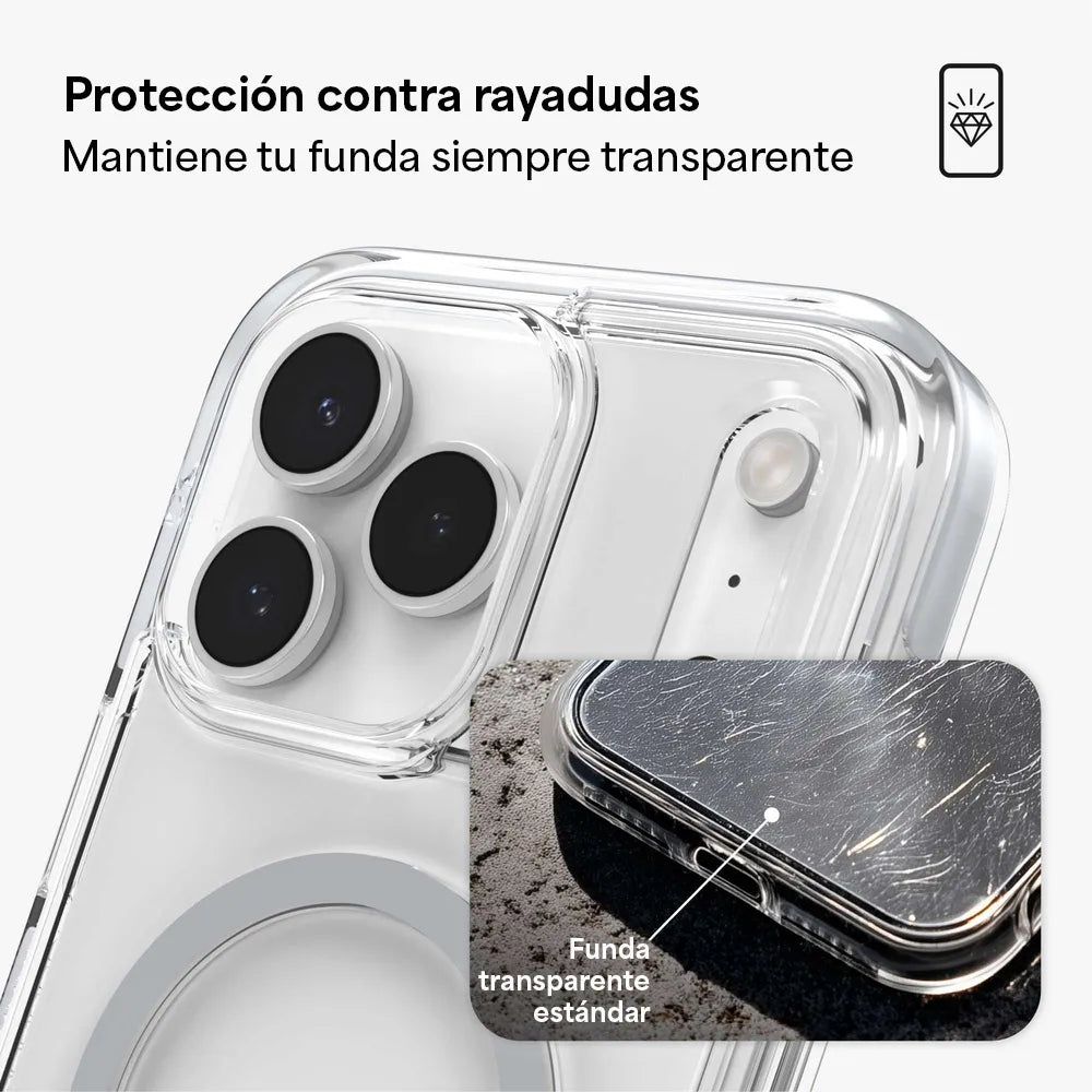 Case ZAGG Santa Cruz Snap MagSafe KS para iPhone 17 Pro Max - Plata