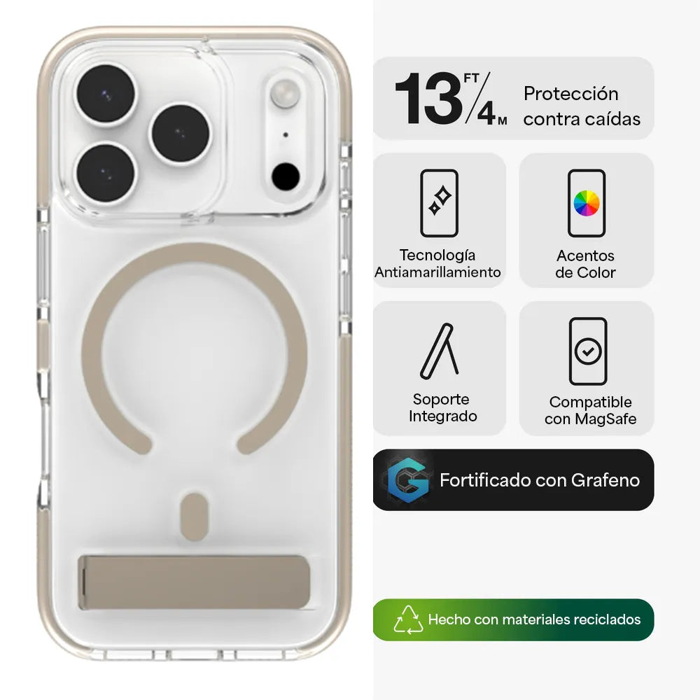 Case ZAGG Santa Cruz Snap MagSafe KS para iPhone 17 Pro - Titanio