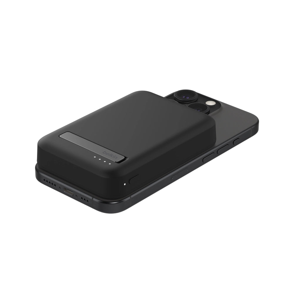 Batería Magnética Inalámbrica Belkin Qi2 - 8000 mAh + Soporte - Negro