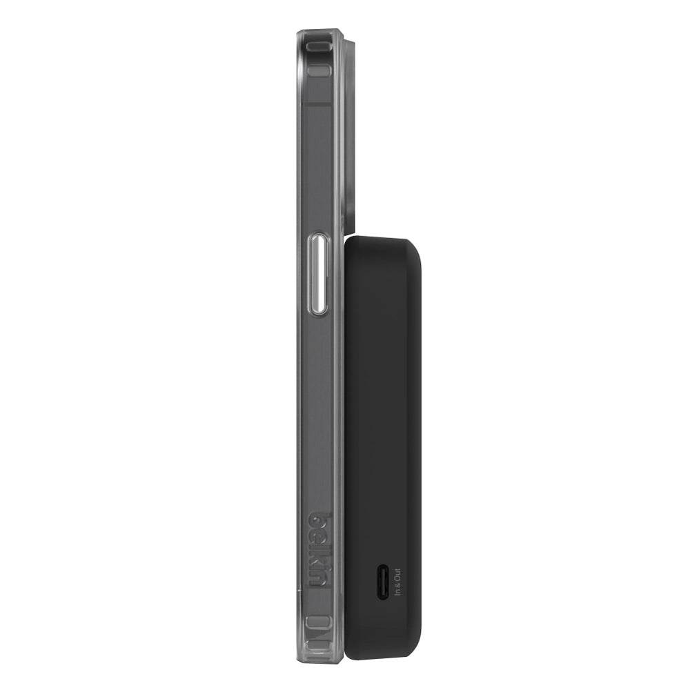 Batería Magnética Inalámbrica Belkin Qi2 - 8000 mAh + Soporte - Negro