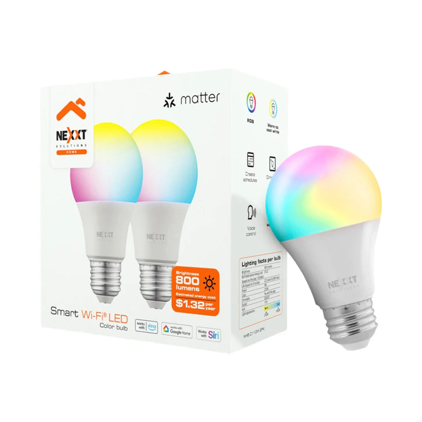 Bombillo_Inteligente_Nexxt_Wi_Fi_LED_C110_Multicolor_(2_Unidades)_Posición_6_iShop_Costa_Rica