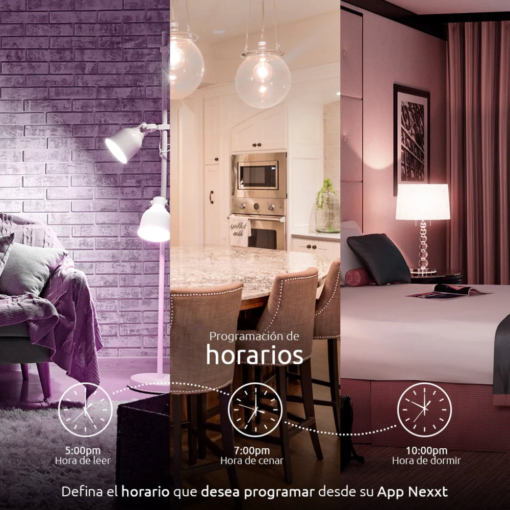 Bombillo_Inteligente_Nexxt_Wi_Fi_LED_C110_Multicolor_(2_Unidades)_Posición_3_iShop_Costa_Rica