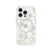 Case-Mate Floral Gems Case con MagSafe para iPhone 16 Pro Max - Oro