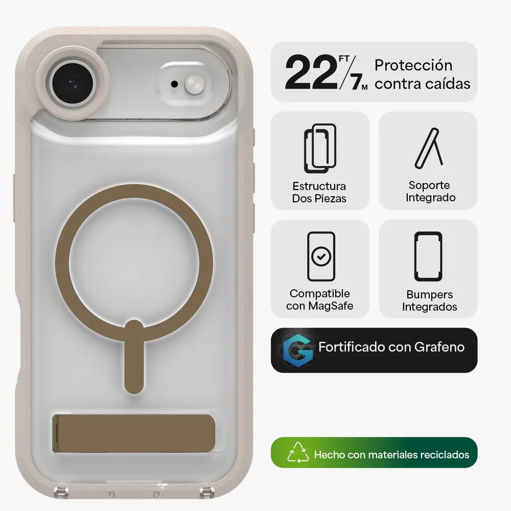Case ZAGG Rainier con MagSafe KS para iPhone 17 Air - Arena