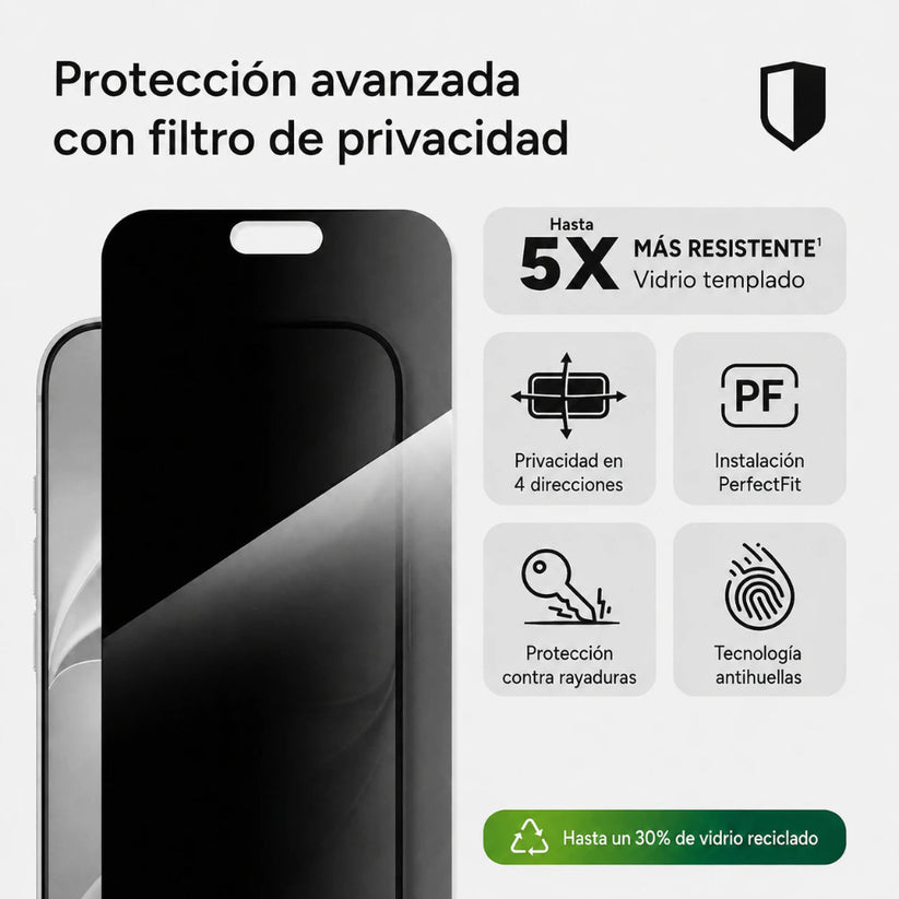 Protector_de_Pantalla_Zagg_Glass_Privacy_XTR_para_iPhone_18_Pro_Max_Imagen_posicion_2_iShop_Costa_Rica