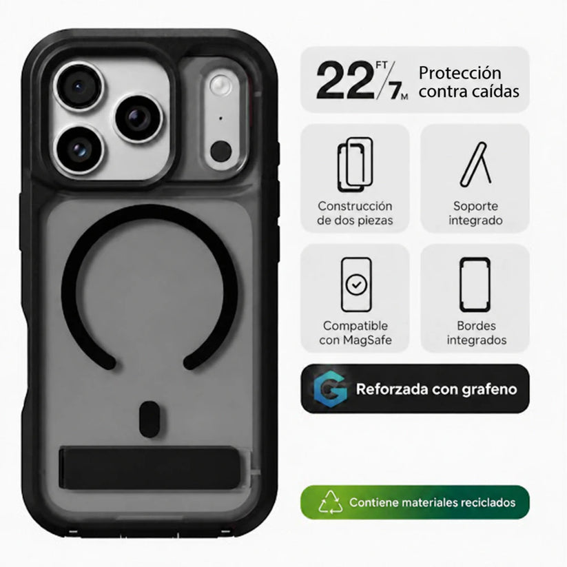 Case_ZAGG_Rainier_con_MagSafe_KS_para_iPhone_18_Pro_17_Pro_Negro_Humo_Imagen_posicion_2_iShop_Costa_Rica