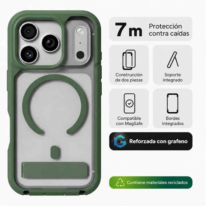 Case_ZAGG_Rainier_con_MagSafe_KS_para_iPhone_18_Pro_17_Pro_Verde_Silvestre_Imagen_posicion_2_iShop_Costa_Rica