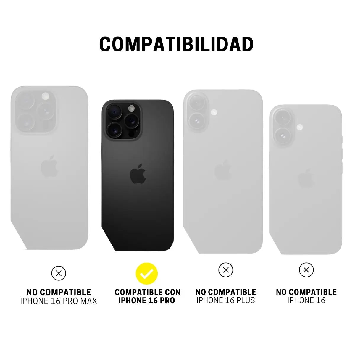 Case ItSkins Supreme R Clear con MagSafe para 16 Pro - Grafito