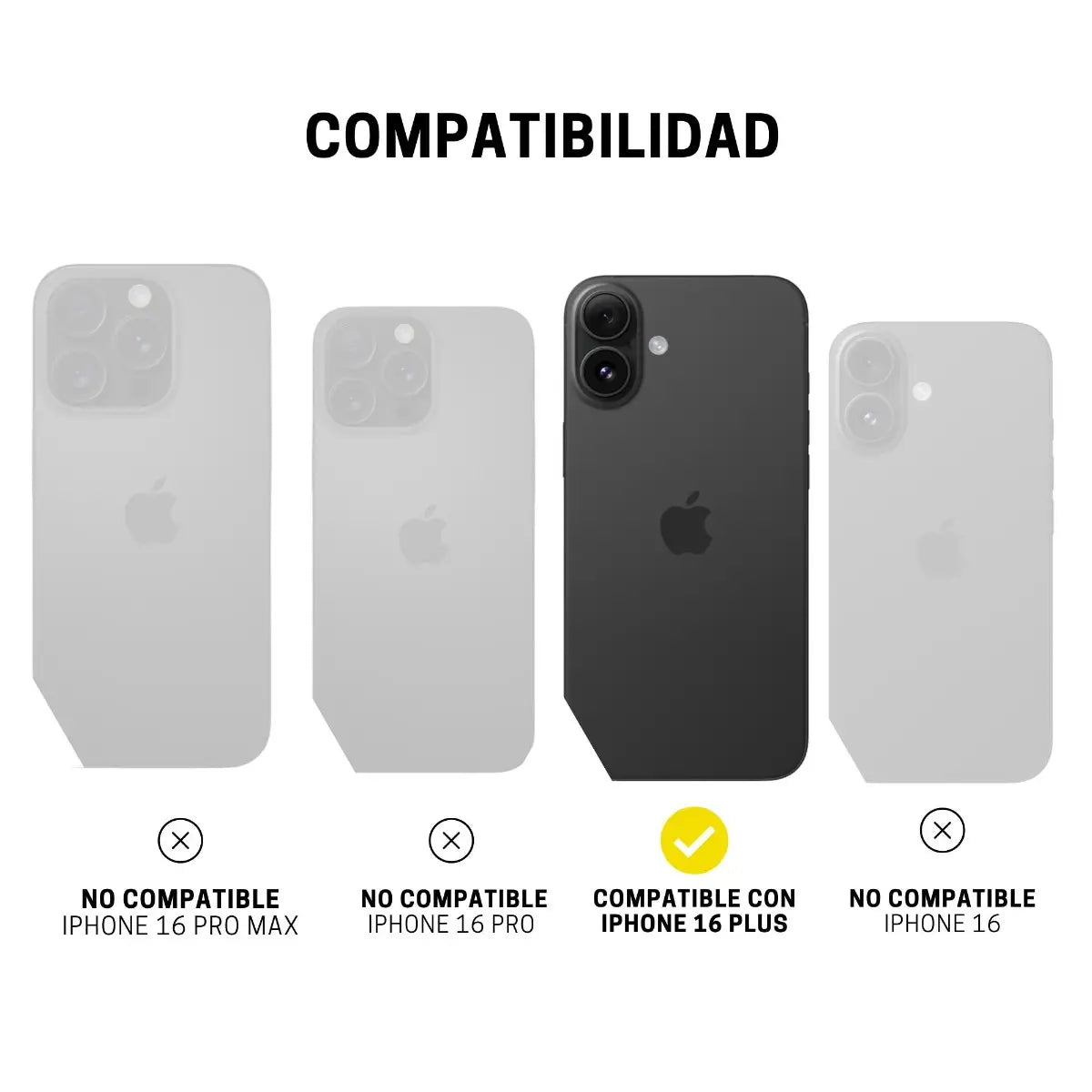 Case ItSkins Supreme R Clear con MagSafe para iPhone 16 Plus - Blanco transparente