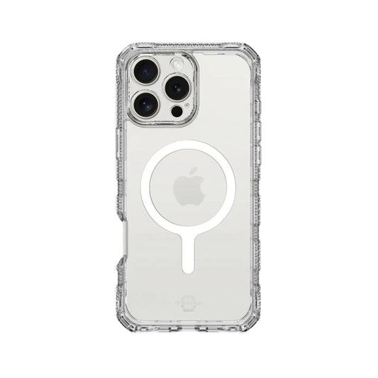 Case ItSkins Supreme R Clear con MagSafe para iPhone 16 Pro - Blanco Transparente