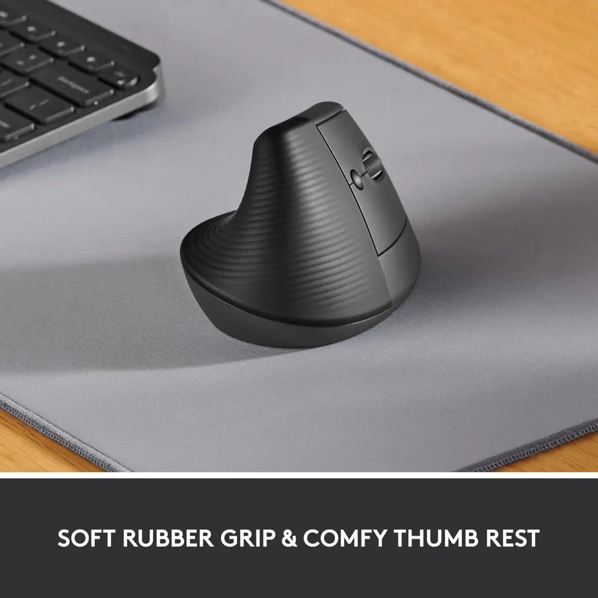 Mouse Logitech Lift Vertical Ergonómico - Grafito