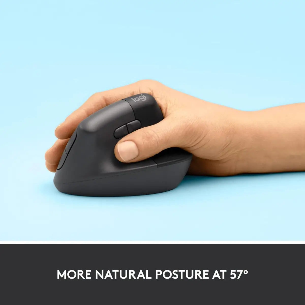 Mouse Logitech Lift Vertical Ergonómico - Grafito