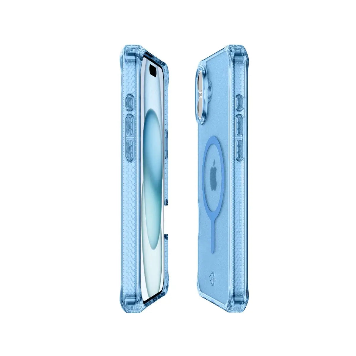 Case ItSkins Hybrid R Vapor con MagSafe para iPhone 16 - Azul Claro