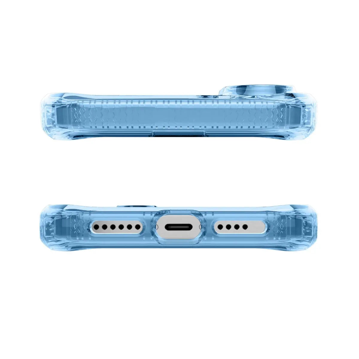 Case ItSkins Hybrid R Vapor con MagSafe para iPhone 16 - Azul Claro