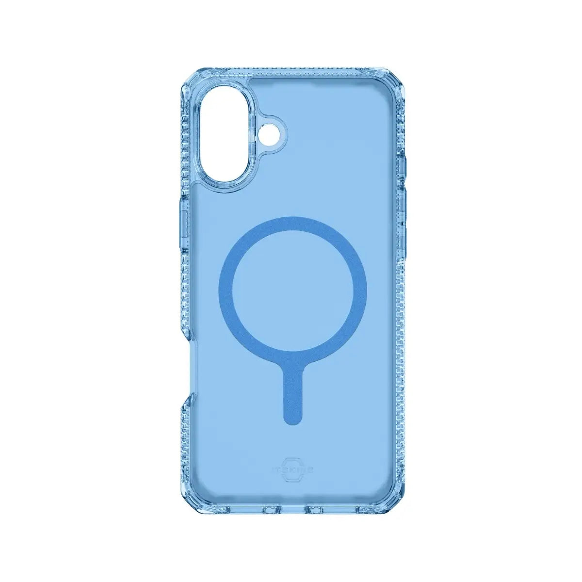 Case ItSkins Hybrid R Vapor con MagSafe para iPhone 16 - Azul Claro