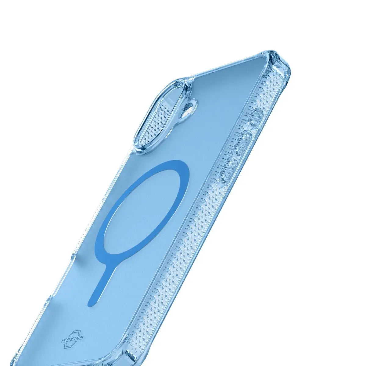 Case ItSkins Hybrid R Vapor con MagSafe para iPhone 16 - Azul Claro