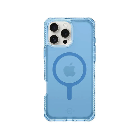 Case ItSkins Hybrid R Vapor con MagSafe para iPhone 16 Pro Max - Azul Claro