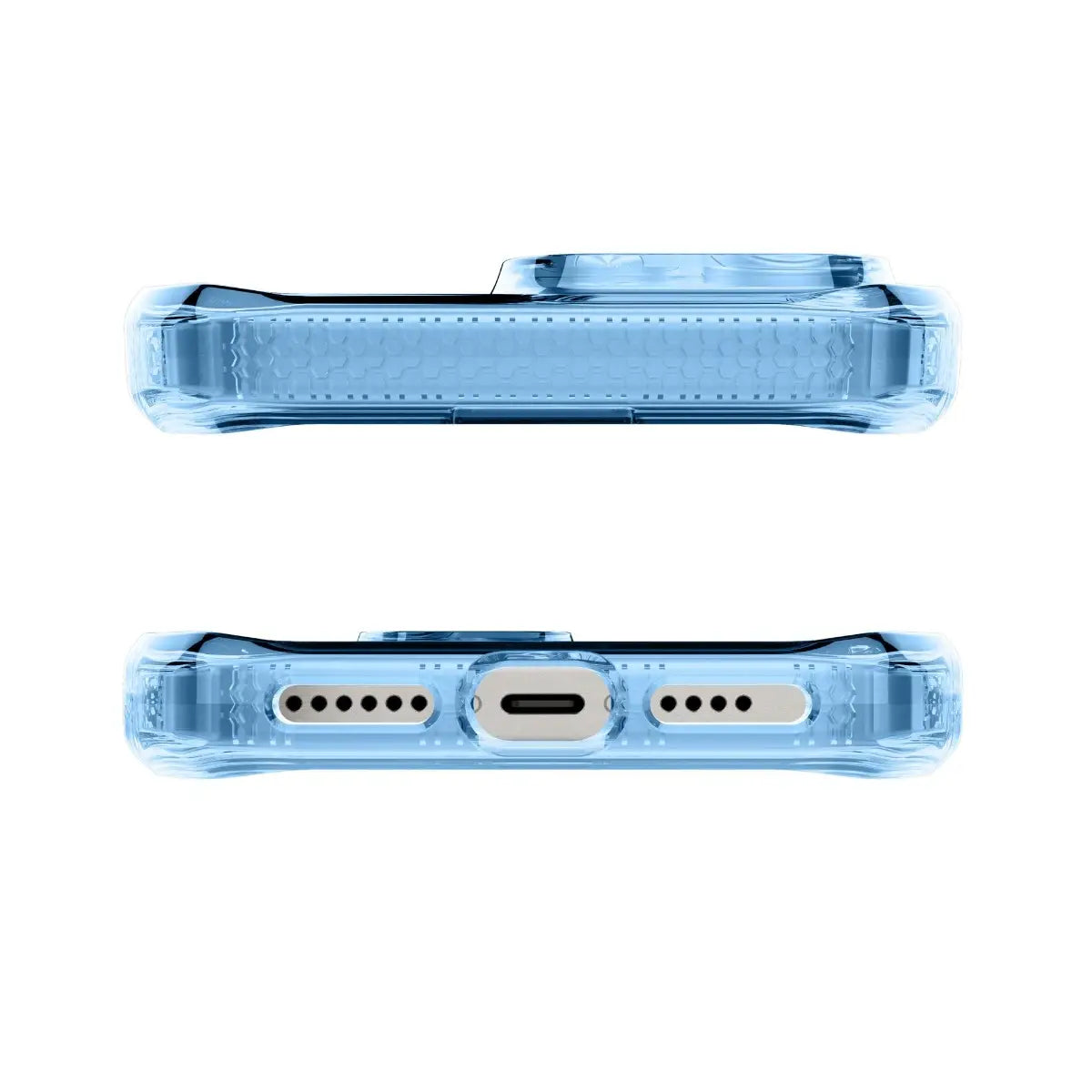 Case ItSkins Hybrid R Vapor con MagSafe para iPhone 16 Pro Max - Azul Claro