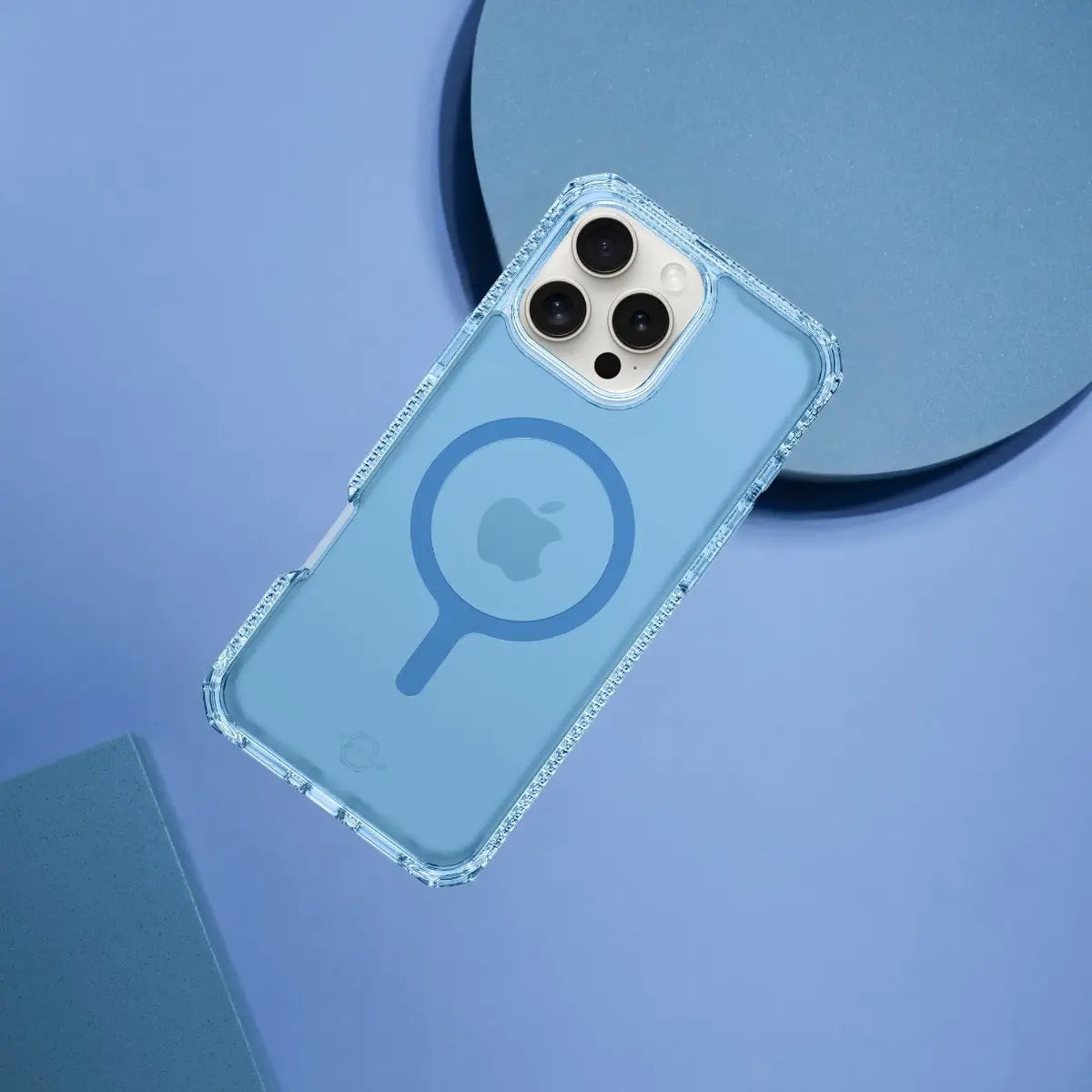 Case ItSkins Hybrid R Vapor con MagSafe para iPhone 16 Pro Max - Azul Claro