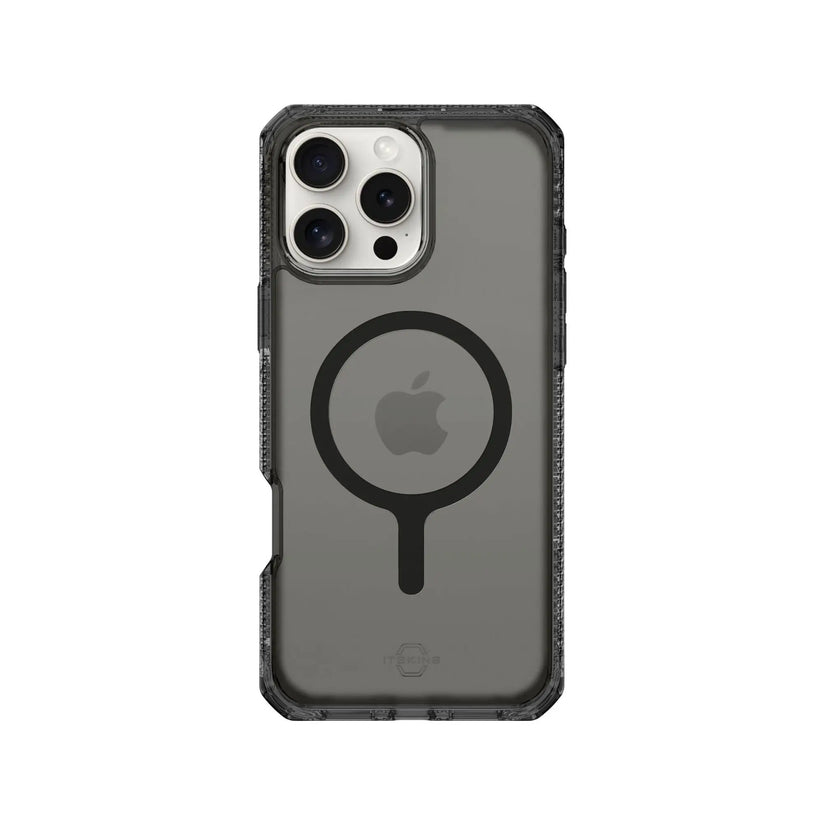 Case ItSkins Hybrid R Vapor con MagSafe para iPhone 16 Pro Max - Negro