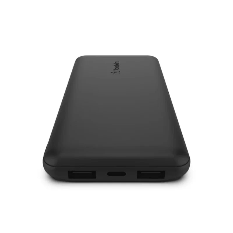 Batería Externa Belkin 10000 mAh con 2 Puertos USB-A y 1 USB-C - Negro