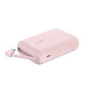 Bateria Externa Belkin 10K con Cable USB-C Integrado 20W - Rosa