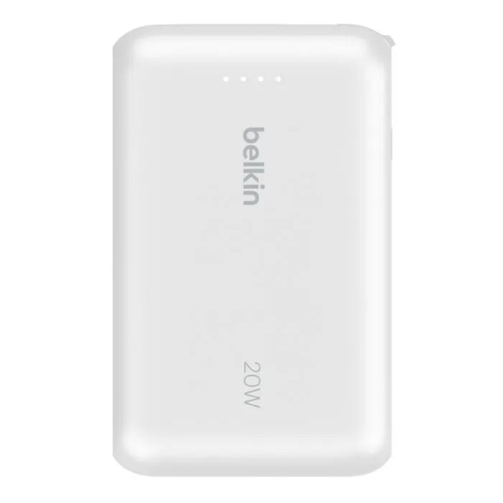 Bateria Externa Belkin 10K con Cable USB-C Integrado 20W - Blanca