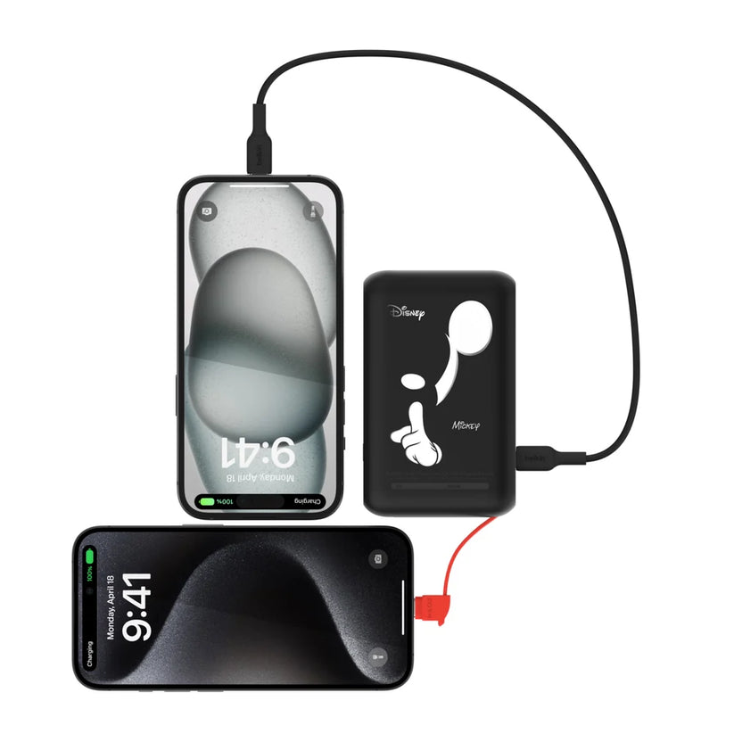 Bateria_Externa_Belkin_10K_con_Cable_USB_C_Integrado_20W_Mickey_Negro_Posición_4_iShop_Costa_Rica