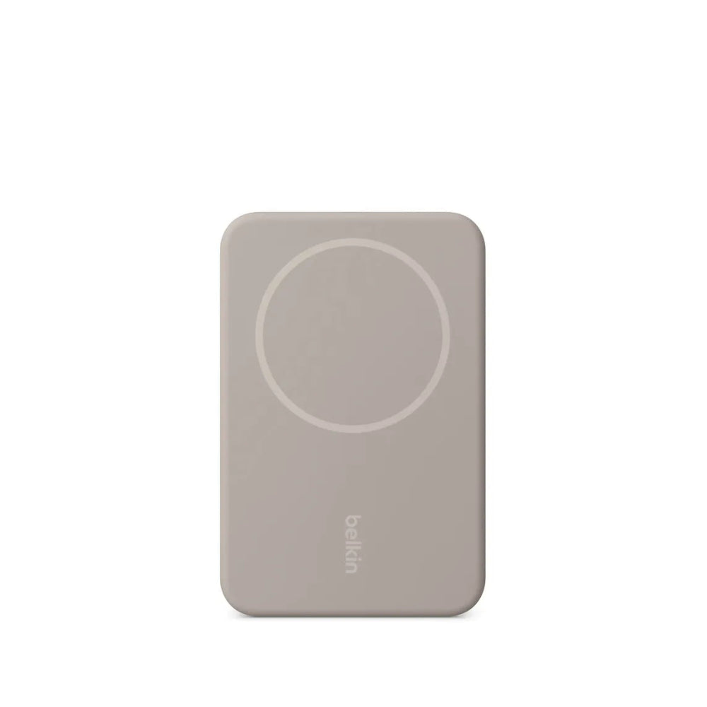 Batería Magnética Inalámbrica Belkin Qi2 15W 5000 mAh + Soporte - Arena