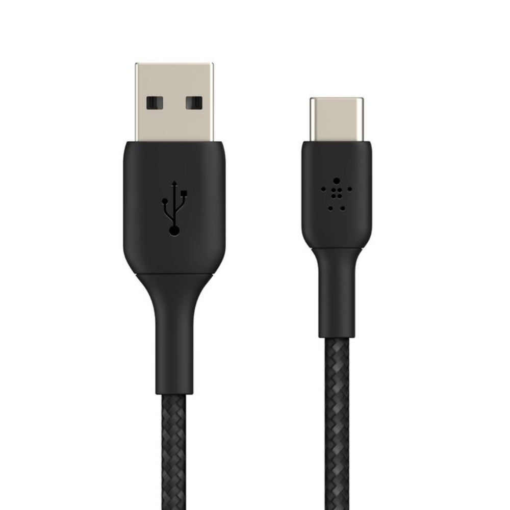 Cable Belkin BoostCharge USB-A a USB-C Braided 1m - Negro