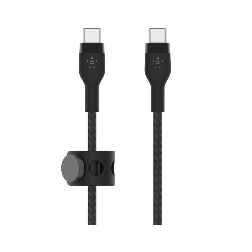 Cable Belkin Pro Flex USB-C a USB-C con correa 2m - Negro