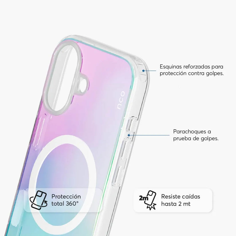 Case_NCO_SafeCase_Clear_con_MagSafe_para_iPhone_17_Arcoiris_Imagen_posicion_3_iShop_Costa_Rica