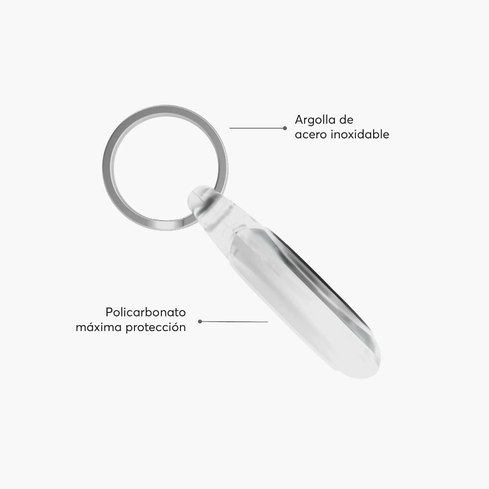 Llavero NCO impermeable para Airtag - Transparente
