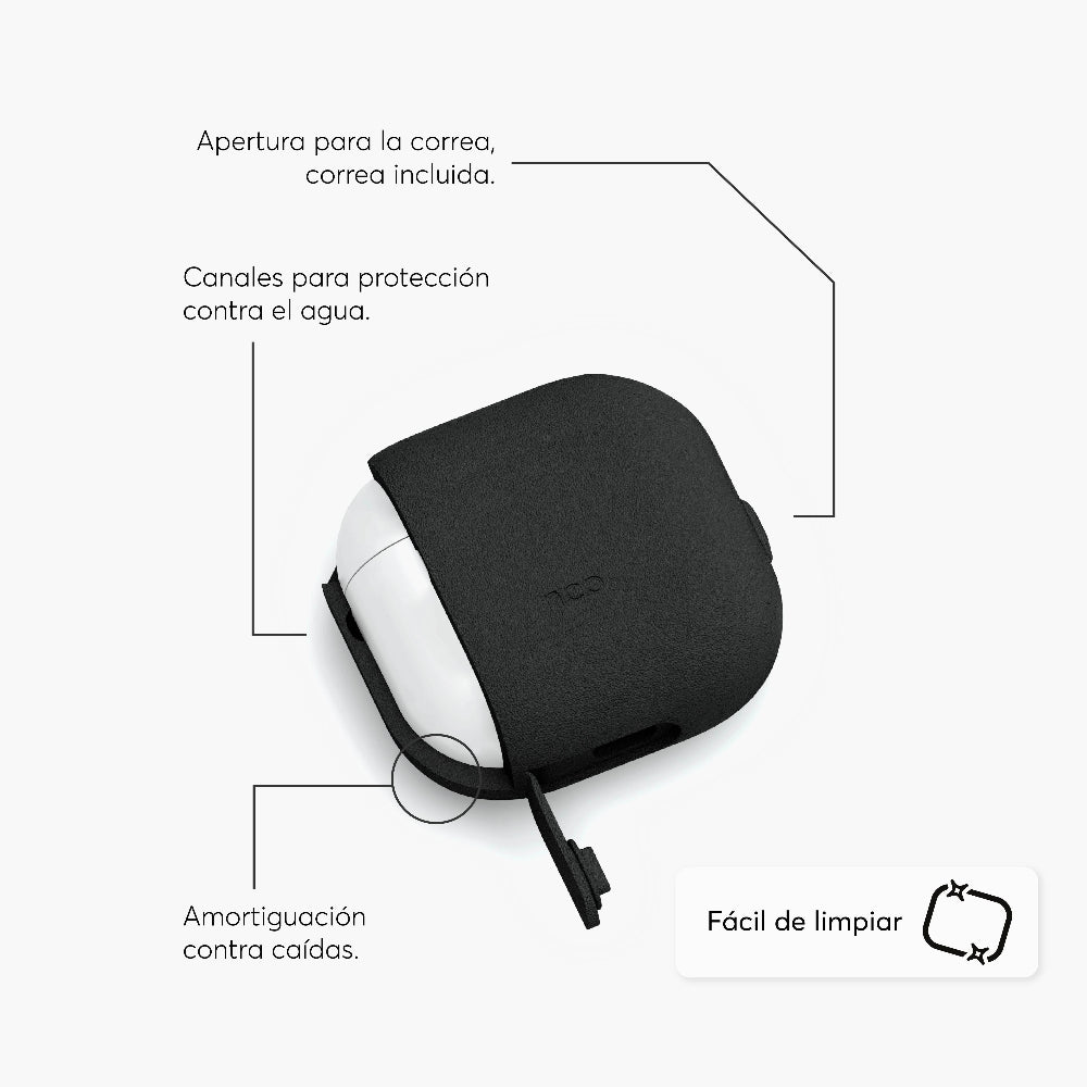 Case_NCO_SiliconeGuard_para_Airpods_4_Negro_Posición_3_iShop_Costa_Rica