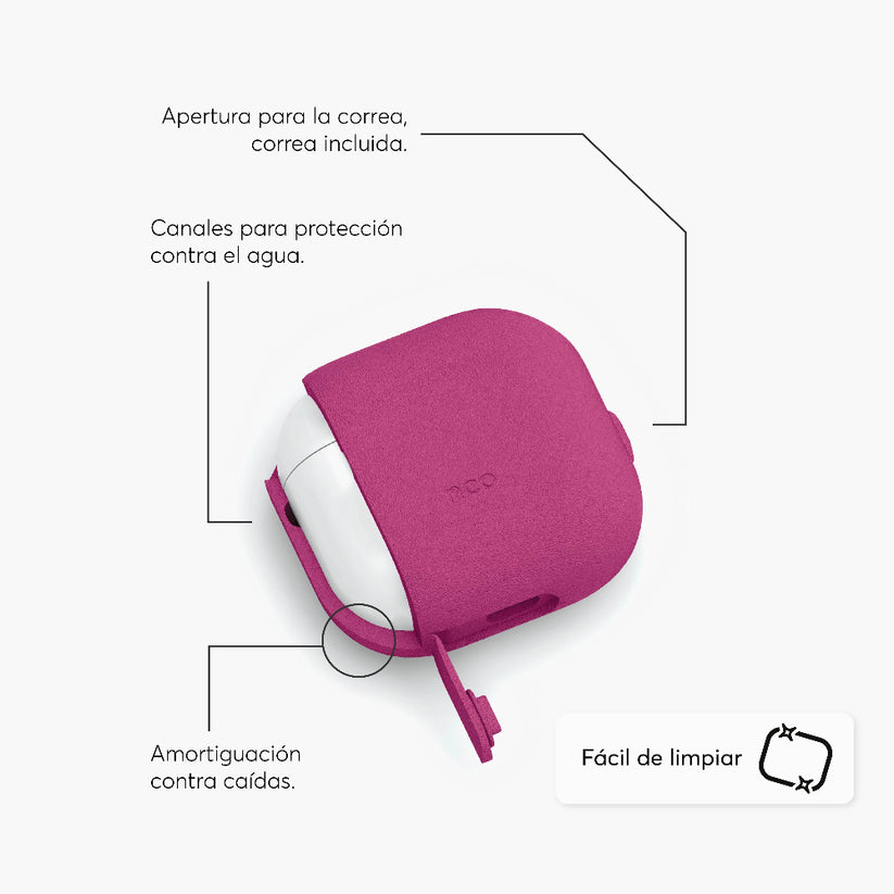 Case_NCO_SiliconeGuard_para_Airpods_4_Rosado_Posición_3_iShop_Costa_Rica