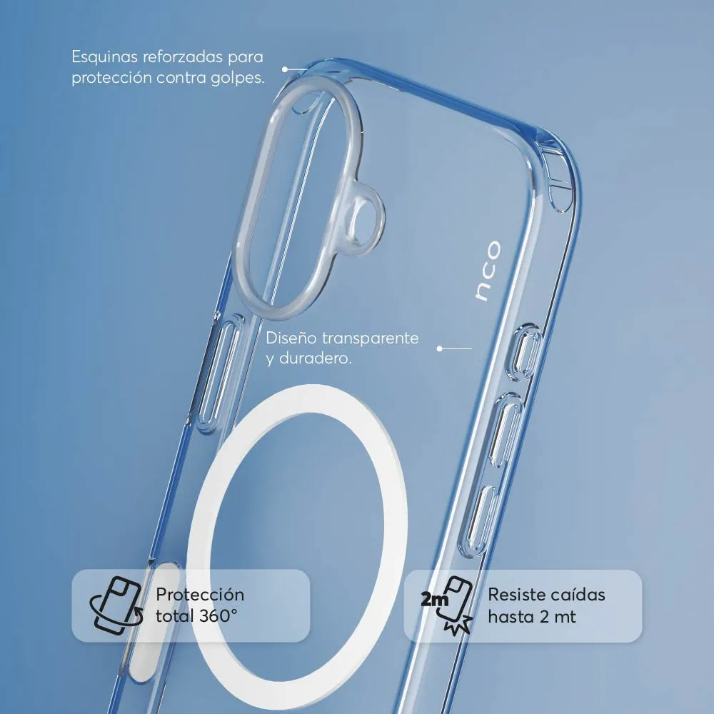 Case NCO SafeCase para iPhone 17 con MagSafe - Transparente