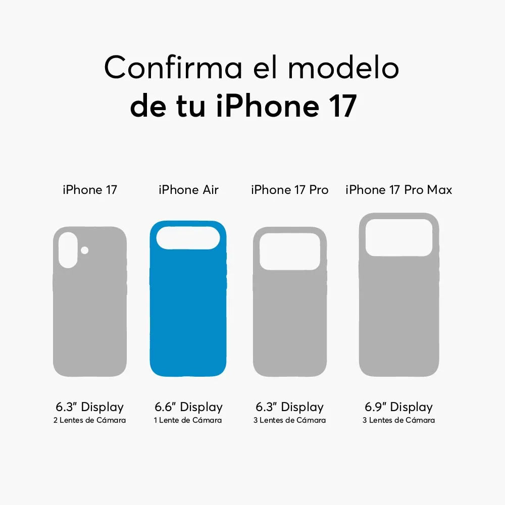 Case NCO SafeCase para iPhone 17 Air con MagSafe - Transparente