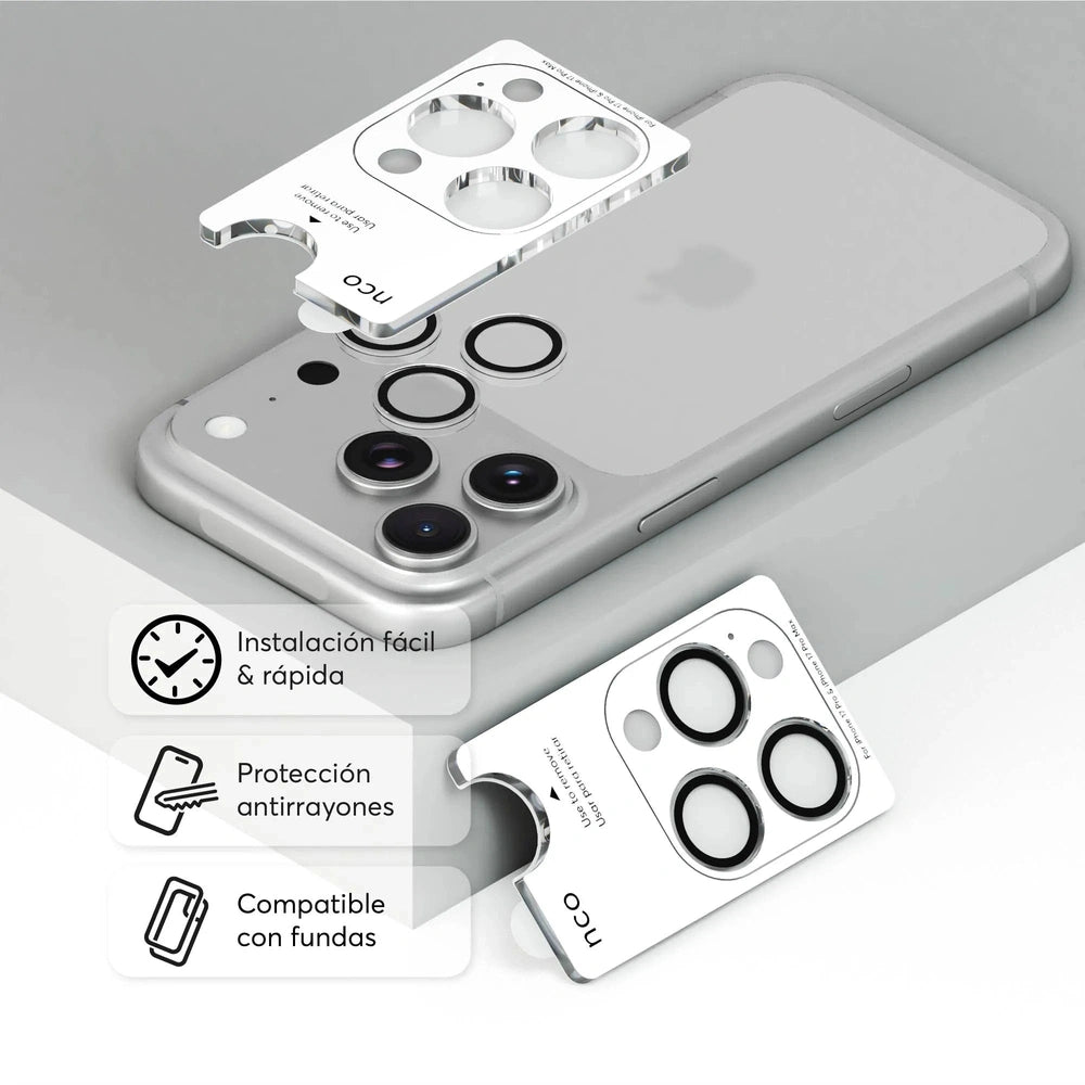 Protector de cámara NCO CamGuard Ring para iPhone 17 Pro - Transparente