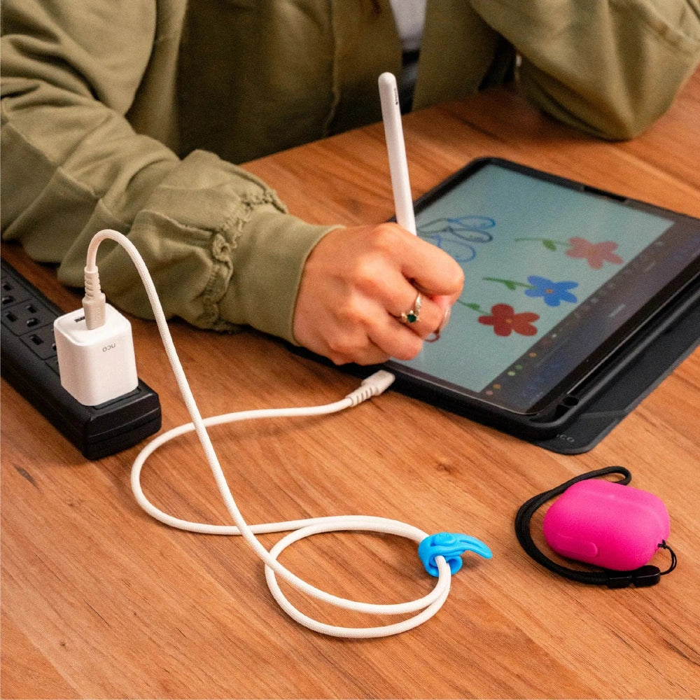 Cable Trenzado NCO PowerLite 1m USB-C a USB-C - Blanco Estrella