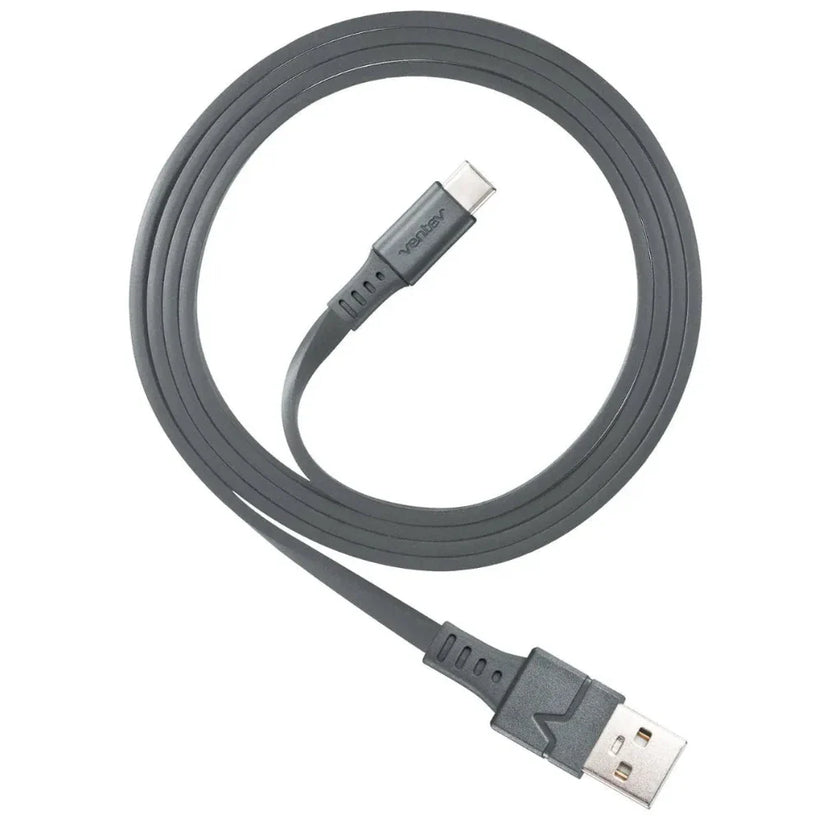 Cable Plano Ventev USB A a USB C 1m - Gris